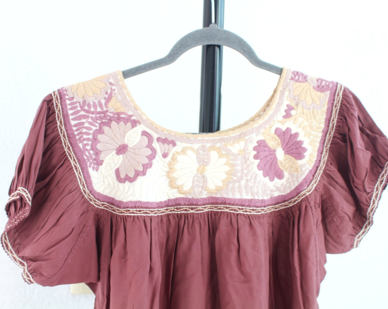 Blusa Aguacatenango Marsala Crema Beige