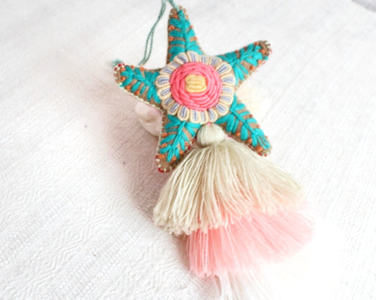 Estrella Rococo Turquesa Rosa Beige