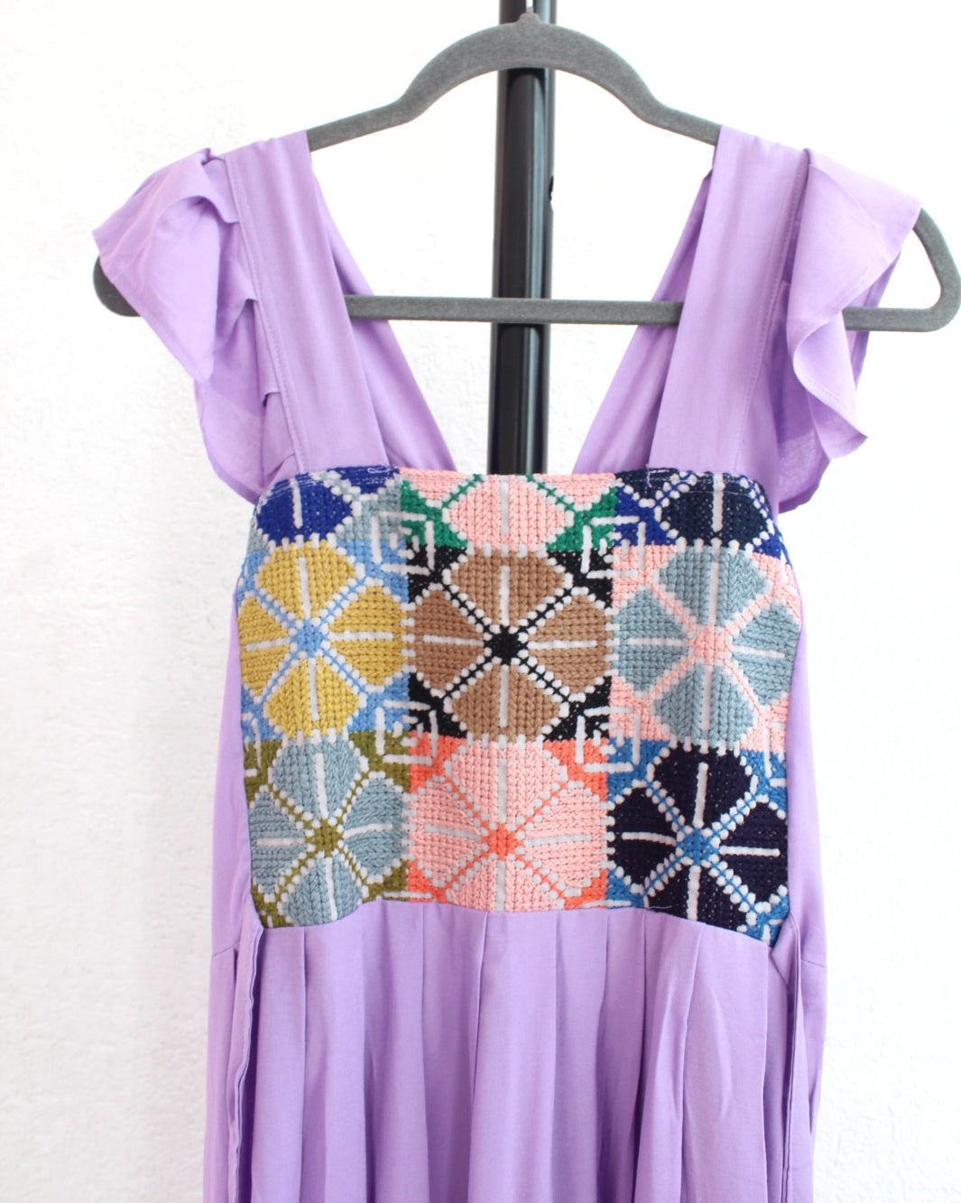 Vestido Anita Telar Largo Lila