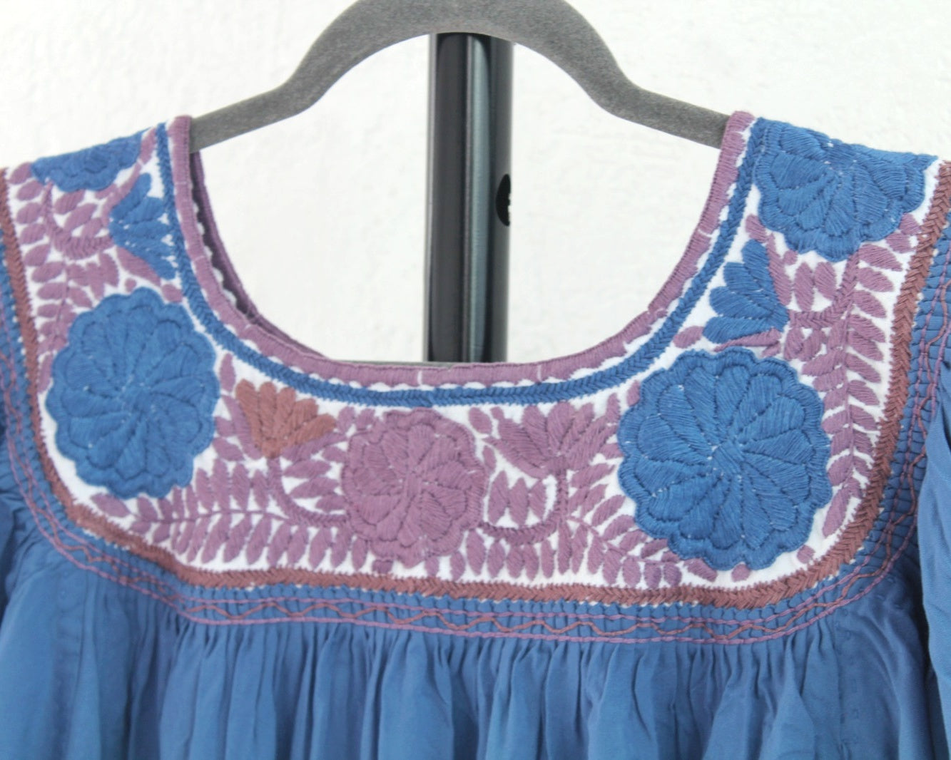 Blusa Aguacatenango Azul Índigo Rosa