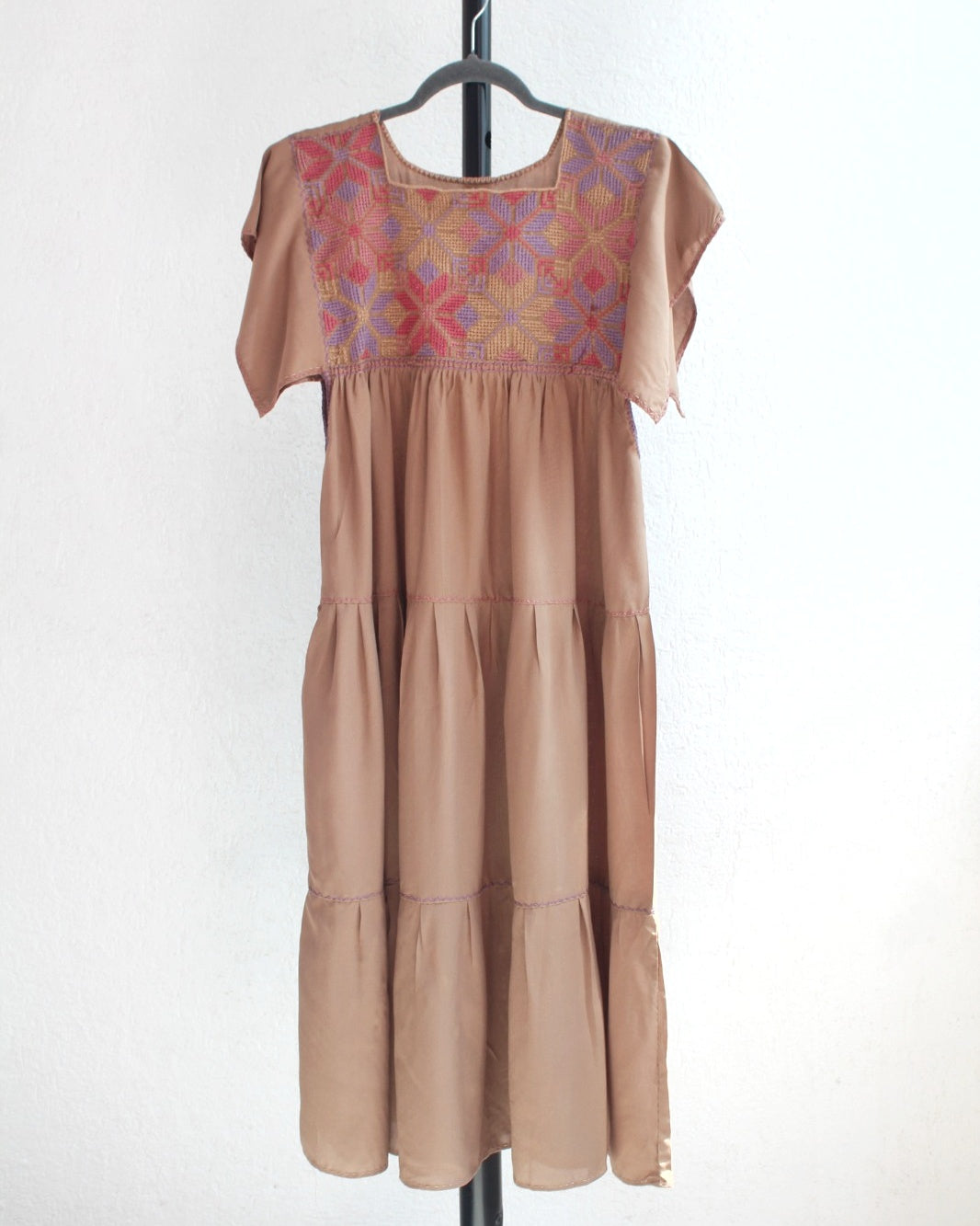 Vestido Maria Holanes Café Claro Colores Unitalla