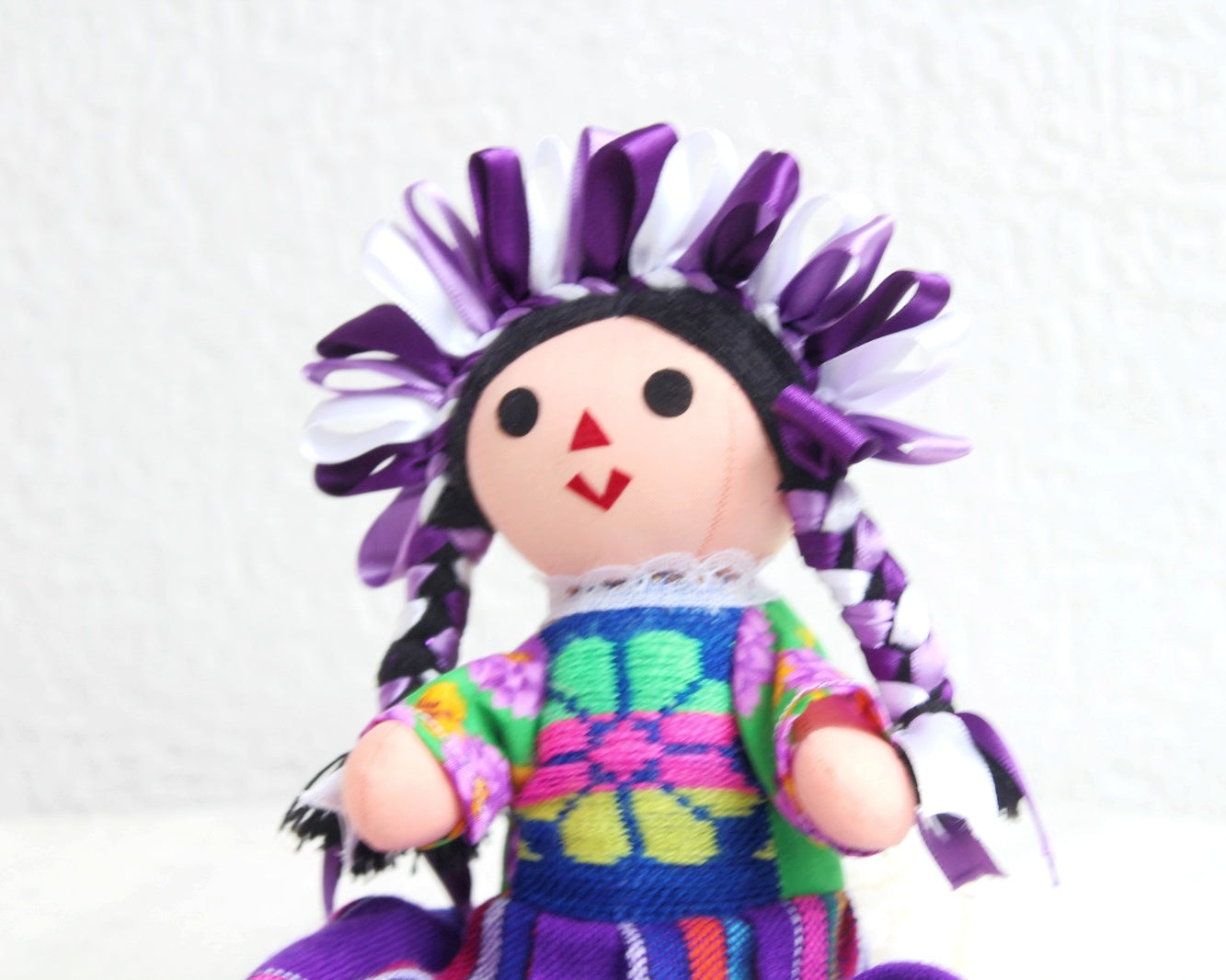 Muñeca Lelé Grande Morado Blanco Lila
