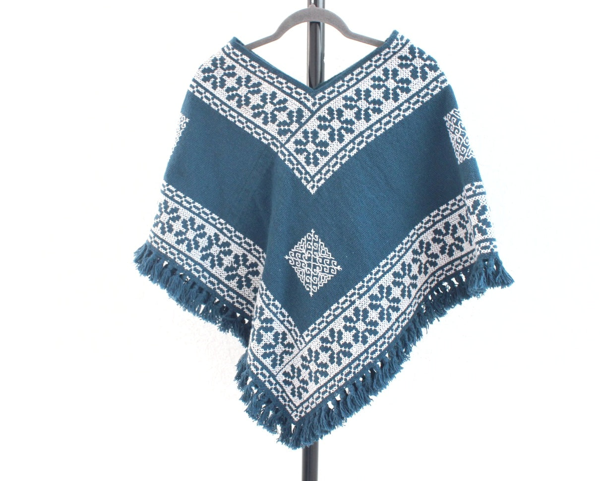 Mañanita Estrellas Azul Blanco Punto de Cruz