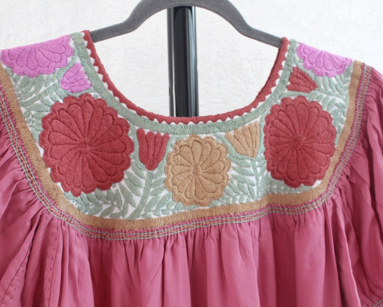Blusa Aguacatenango Rosa Vino Menta Unitalla