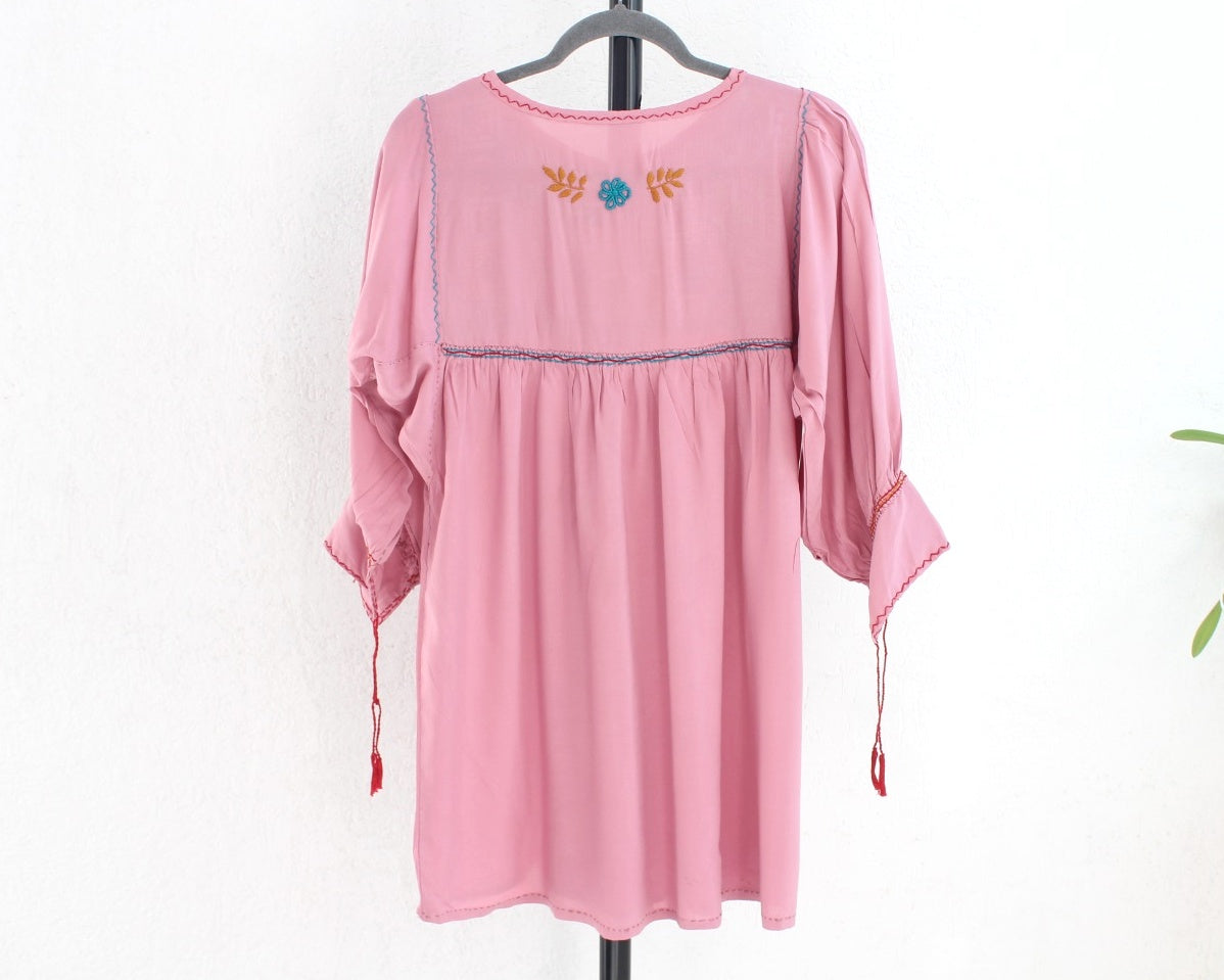 Blusa Gloria Punto de Cruz Rosa