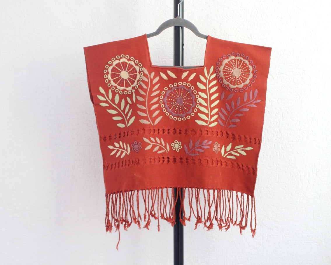 Crop Top Flores Rococo Naranja