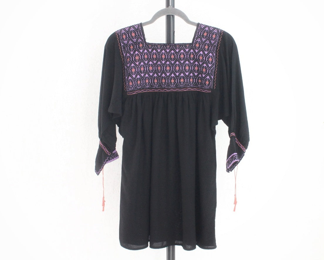 Blusa Elena Negro Morado Unitalla