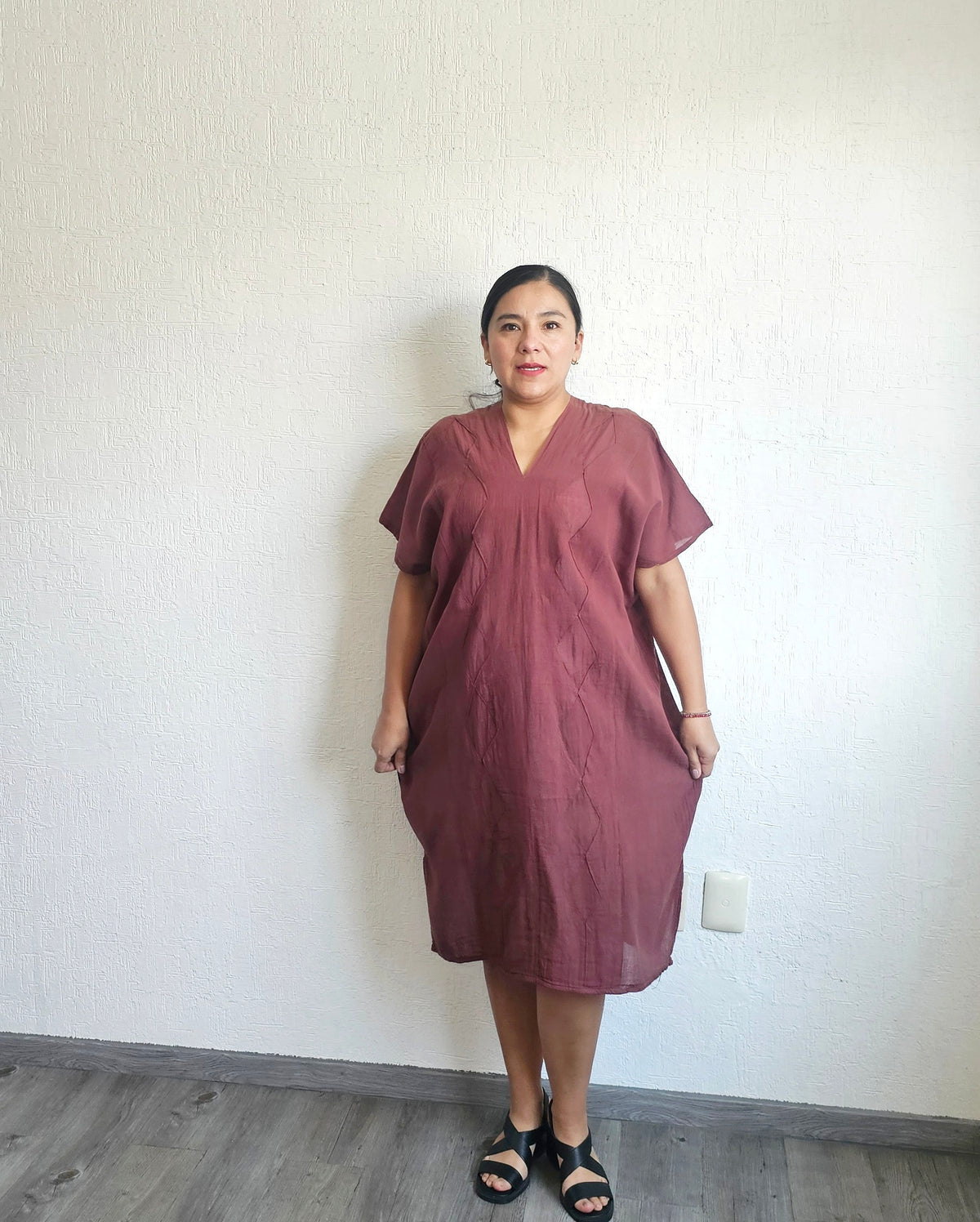 Huipil Largo Betaza Vino 2XL