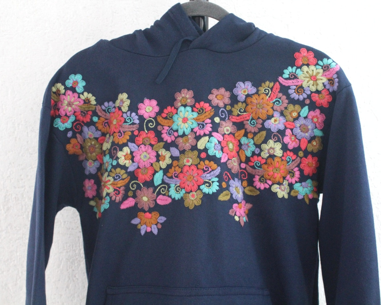 Sudadera L Flores Azul Marino