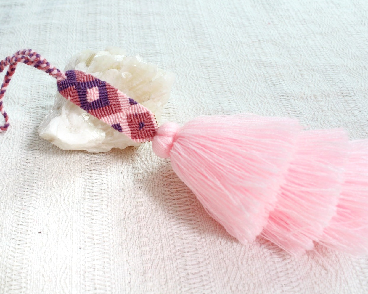 Campanitas con pulsera Rosa Lila