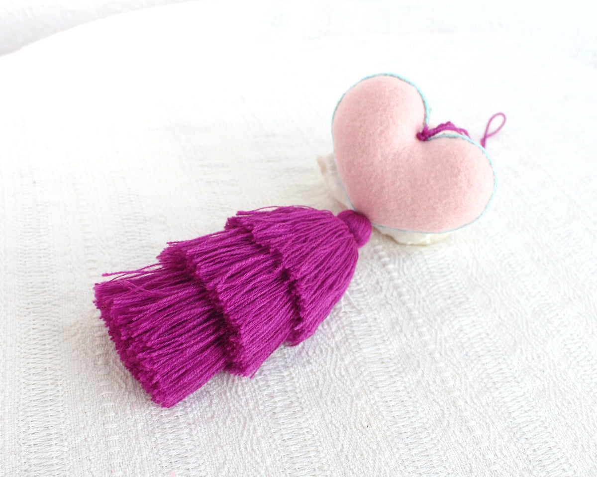 Corazón Florecitas Buganvilia Rosa