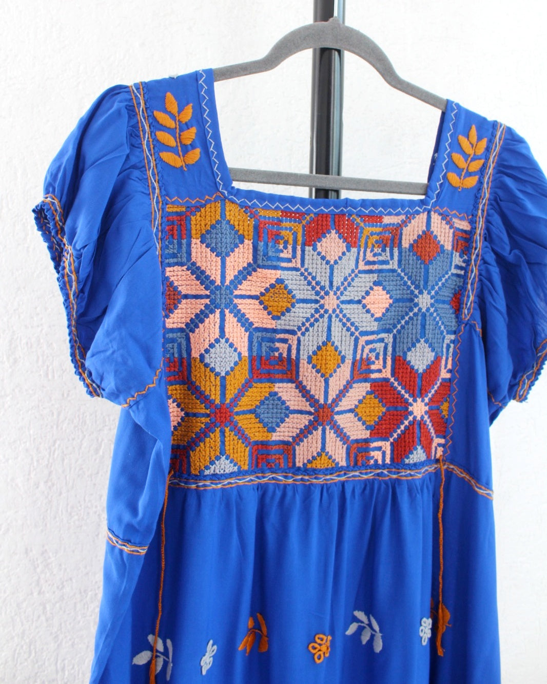 Vestido Maribel Flores Azul Rey L / XL