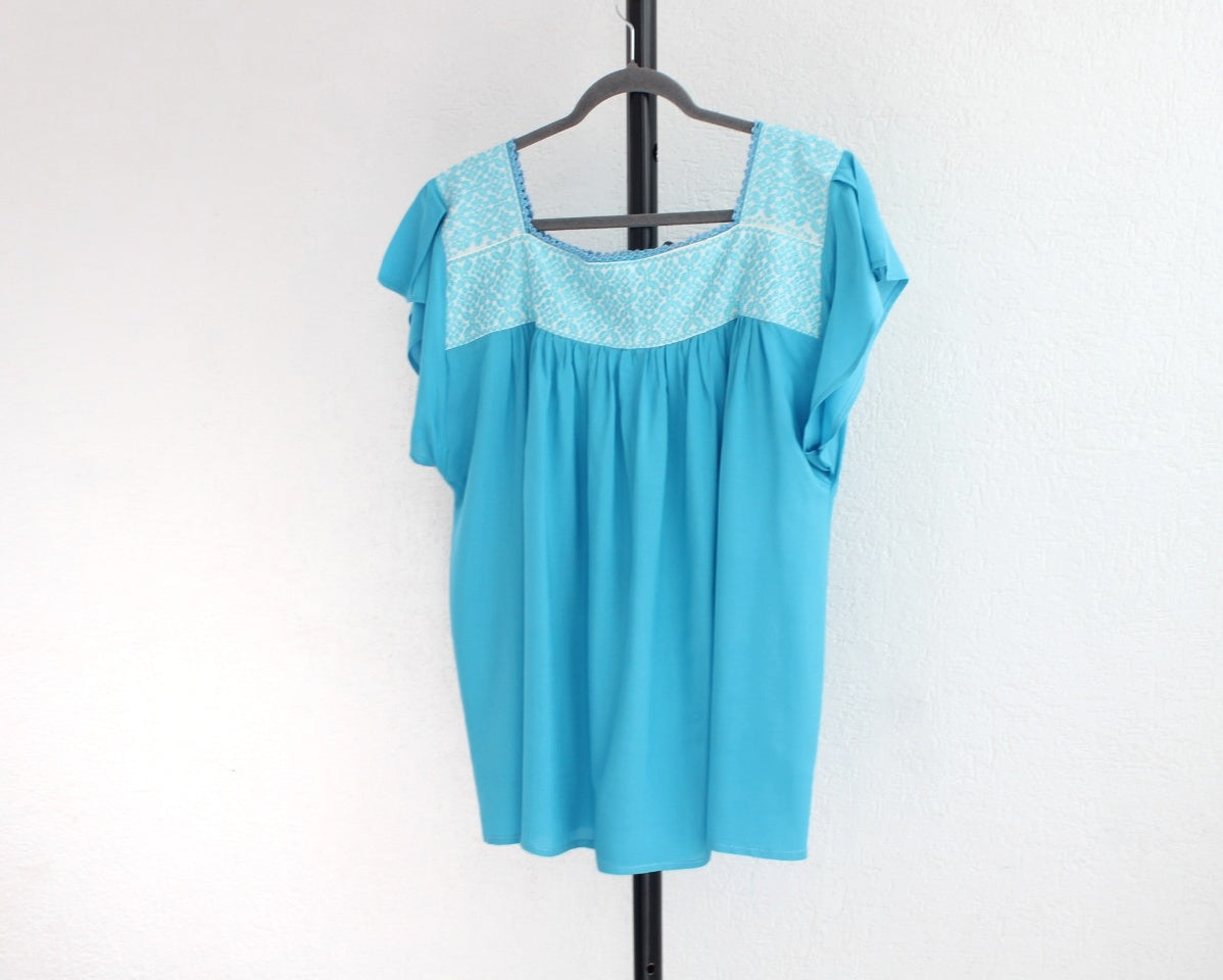 Blusa Tania Azul Flores L - XL