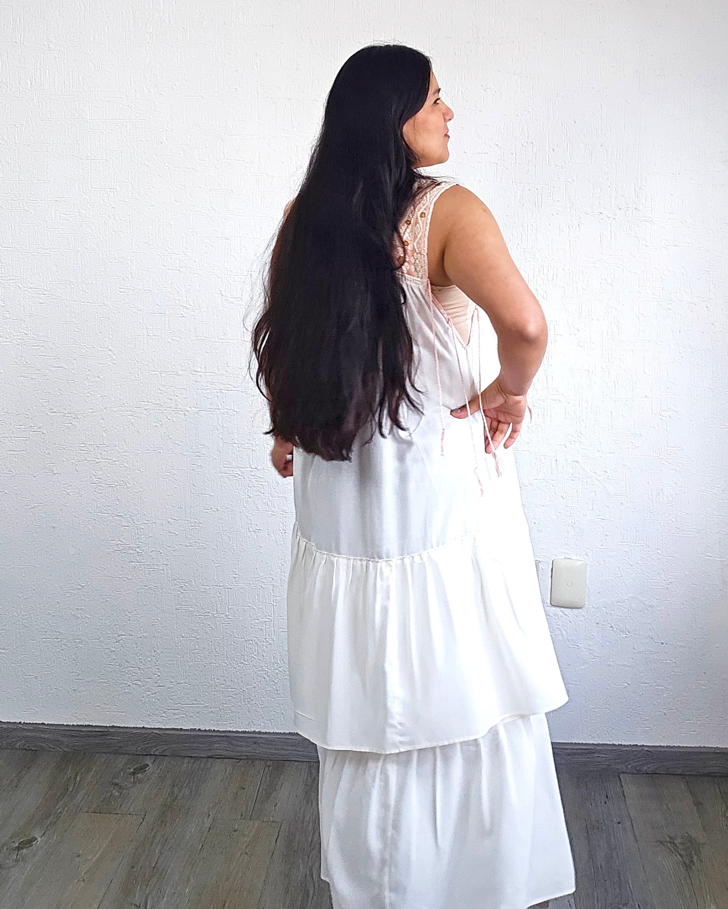 Vestido Teresa Blanco Rosita Telar Unitalla