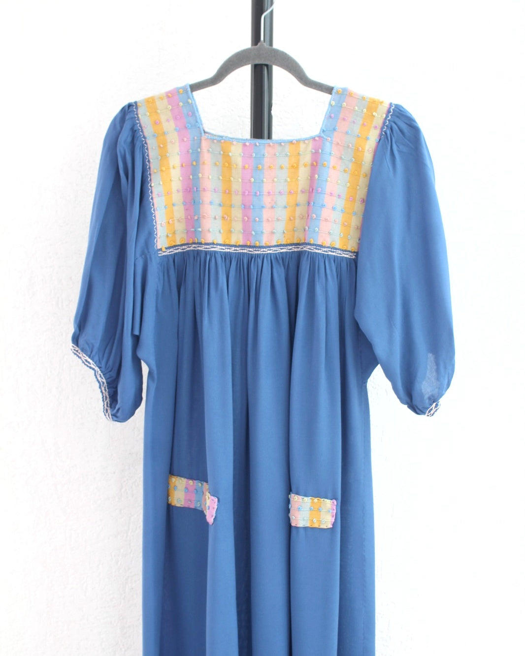 Vestido Nuditos 3/4 Azul Colores