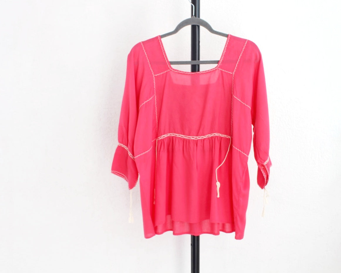 Blusa Julia Coral Blanco Unitalla