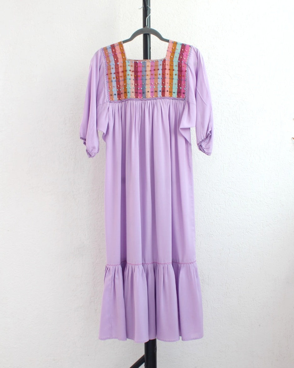 Vestido Nuditos 3/4 Lila Colores