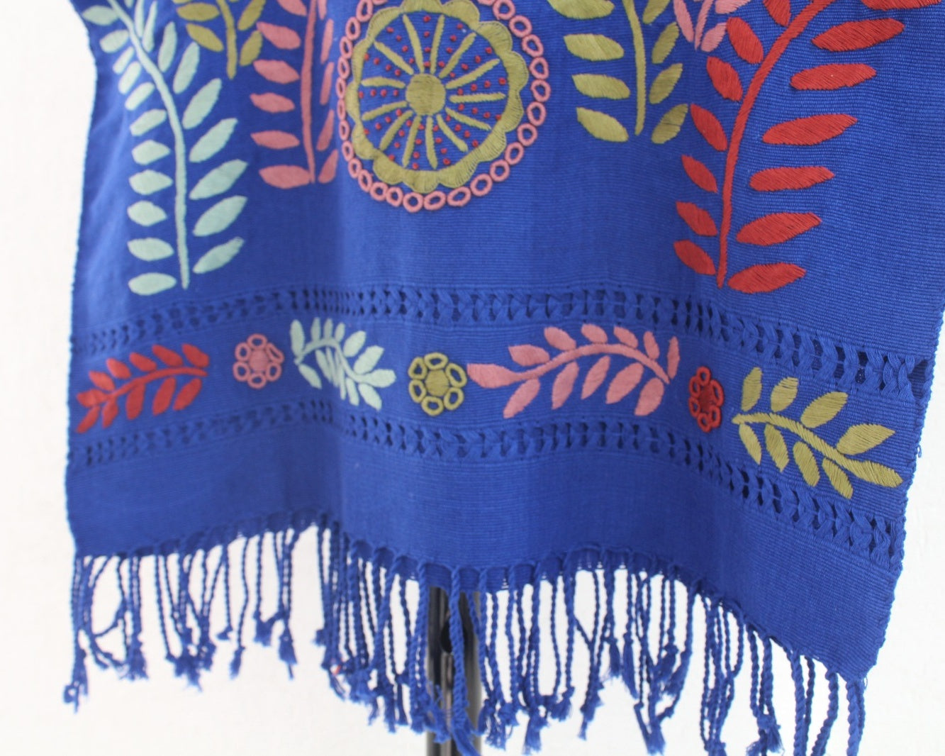 Top Flores Rococo Azul Colores