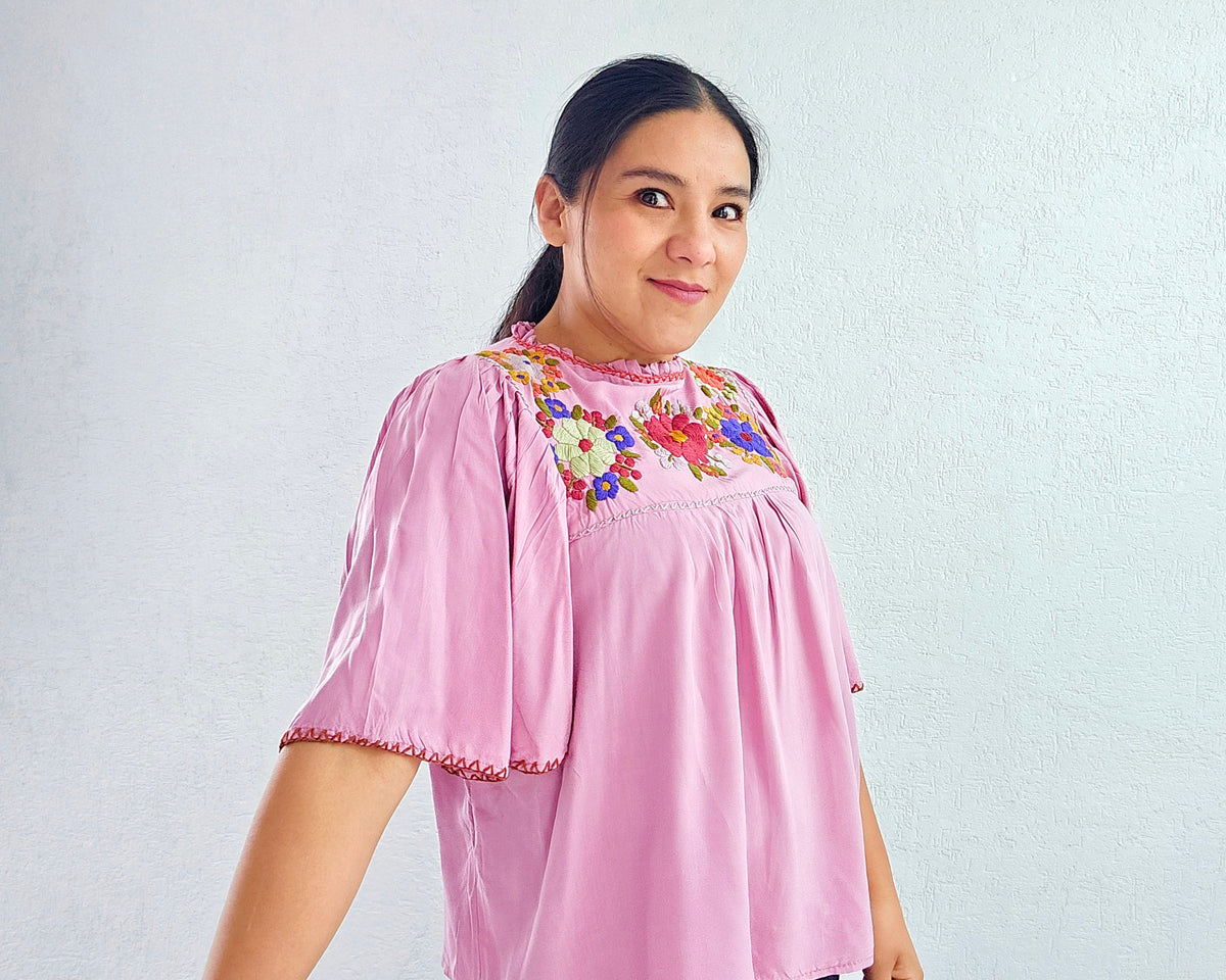 Blusa Olivia Rosa Claro Unitalla