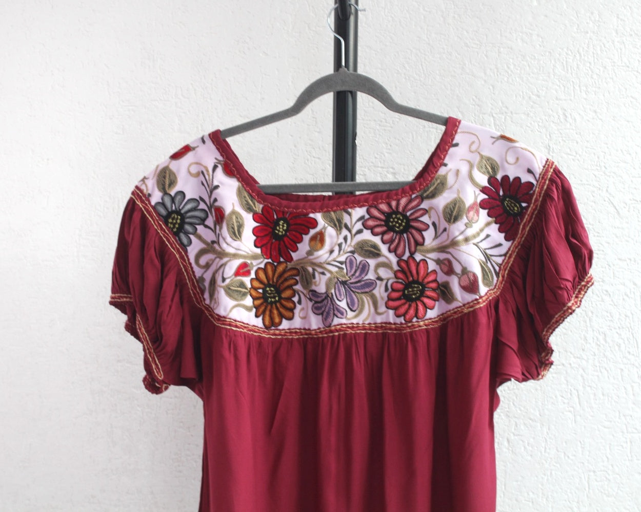 Blusa Abigail Flores Vino  XL - XXL
