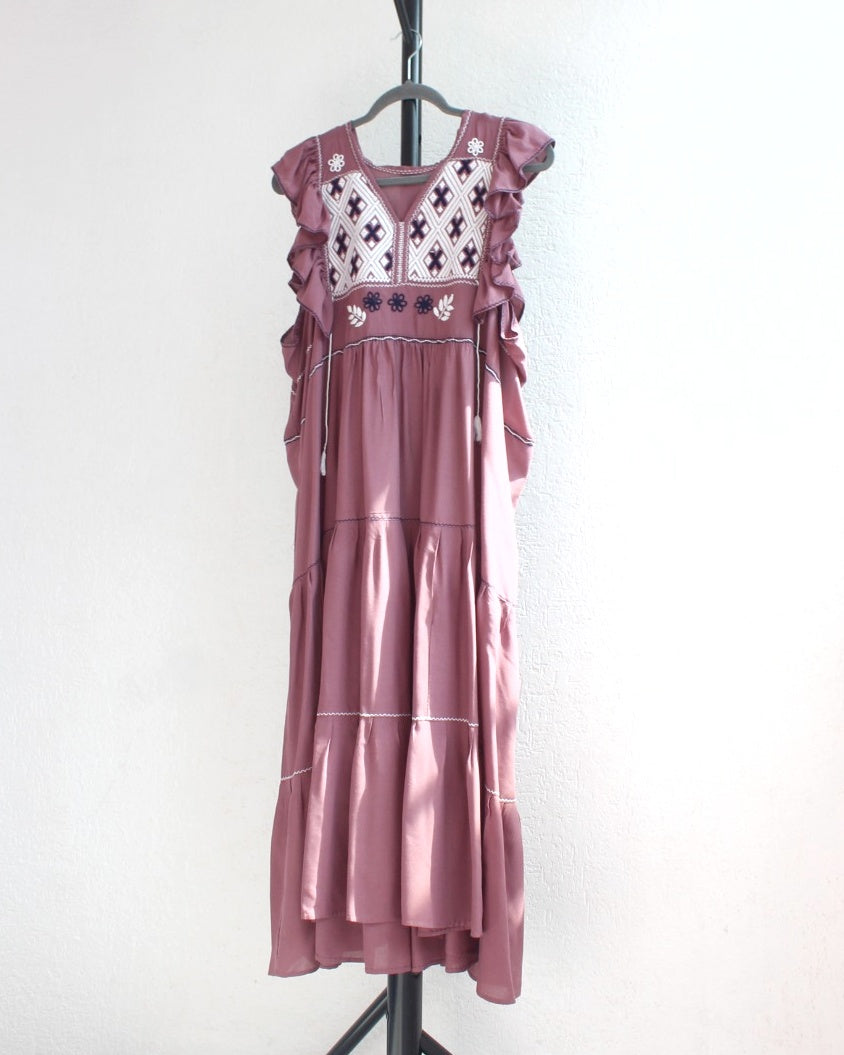 Vestido Antonia Malva Gris 2XL