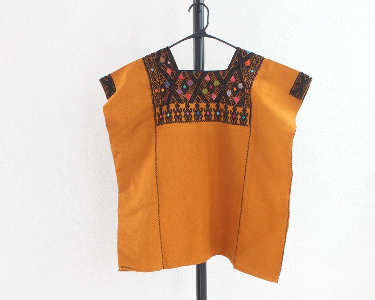 Blusa Huipil Pejel Amarillo Negro Unitalla