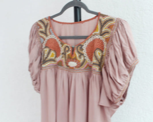Blusa Leonor Rosa Claro Unitalla