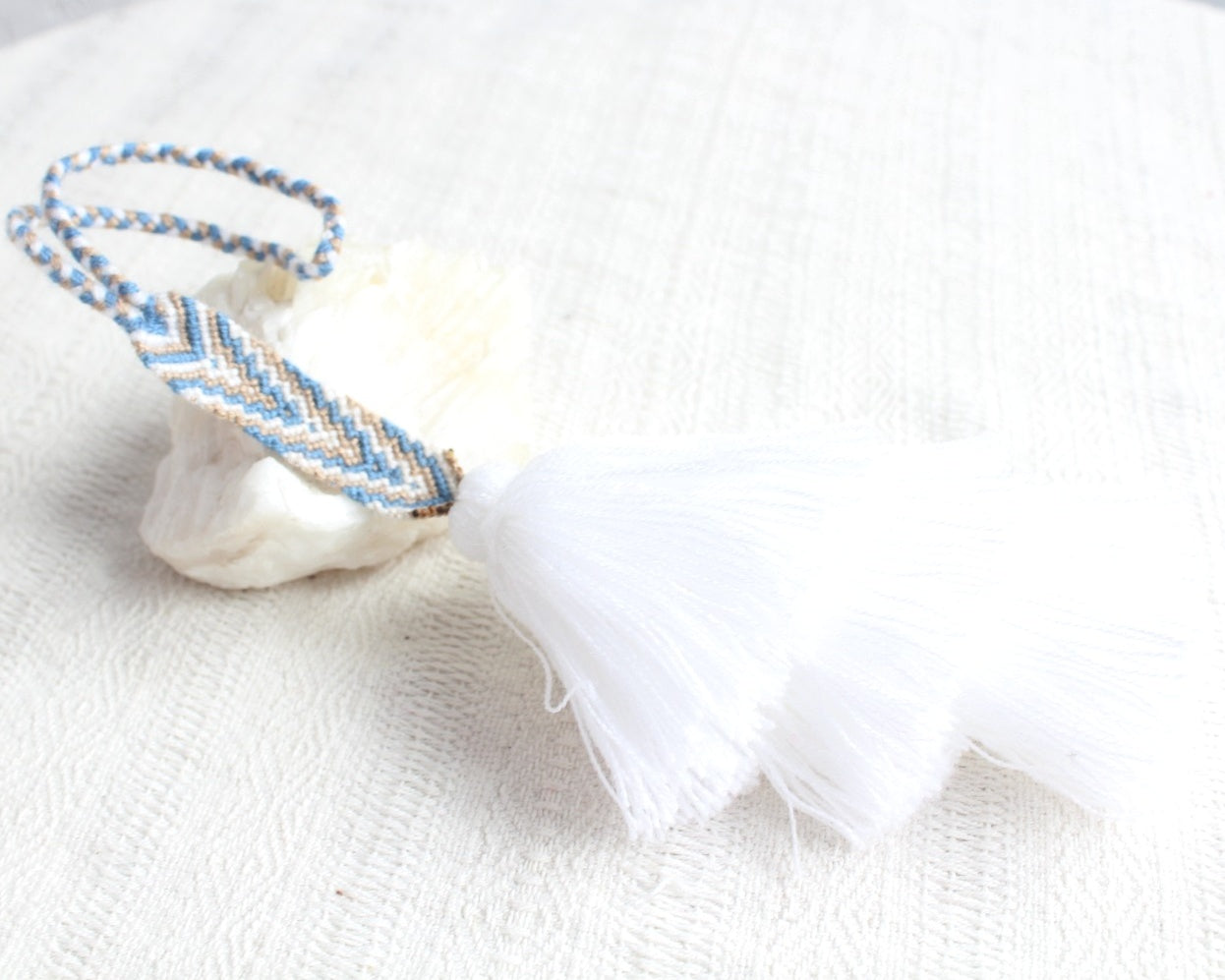 Campanitas con pulsera Blanco Azul