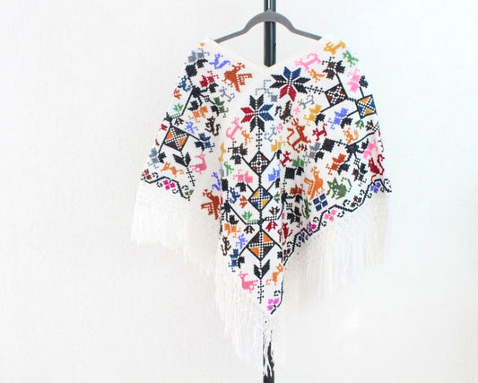 Mañanita Animalitos Blanco Punto de Cruz