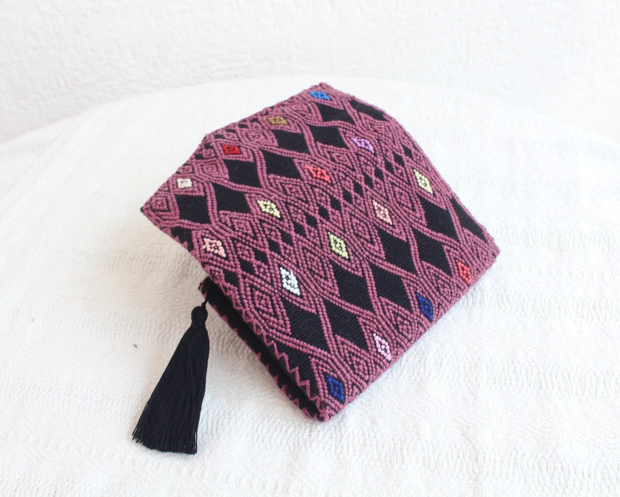 Cartera Rizado Vino Negro