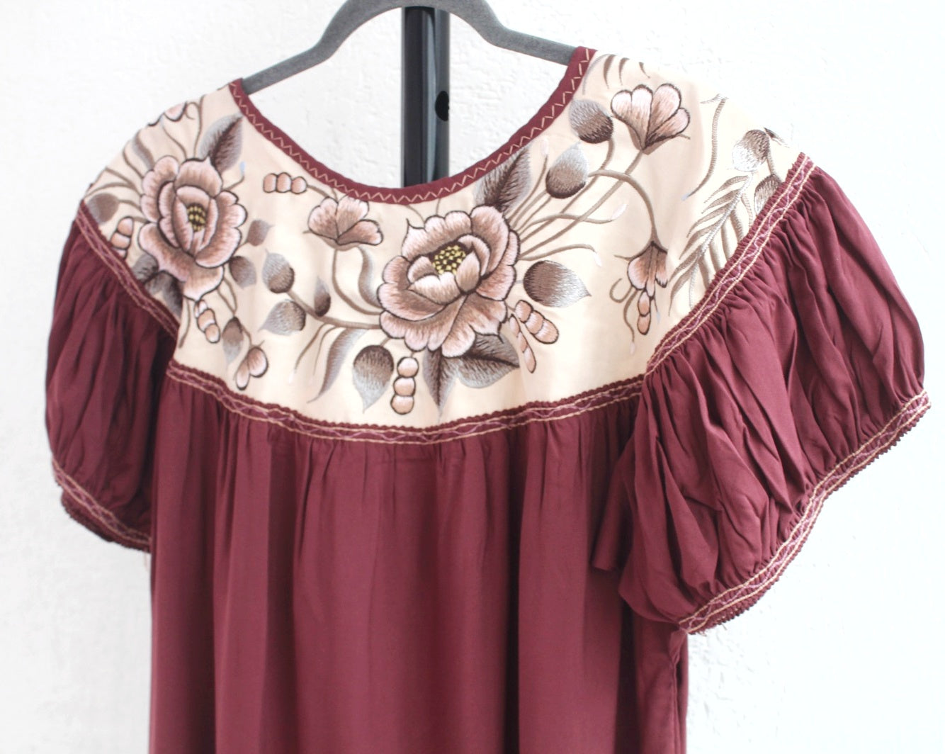 Blusa Abigail Flores Marsala XL - XXL