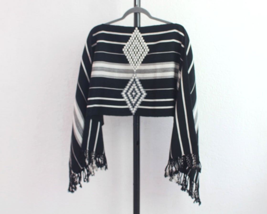 Jorongo Lineas Negro Blanco