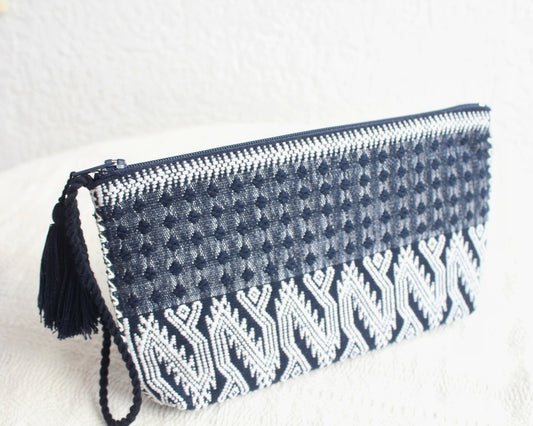 Neceser Quetzalcóatl Gris Blanco