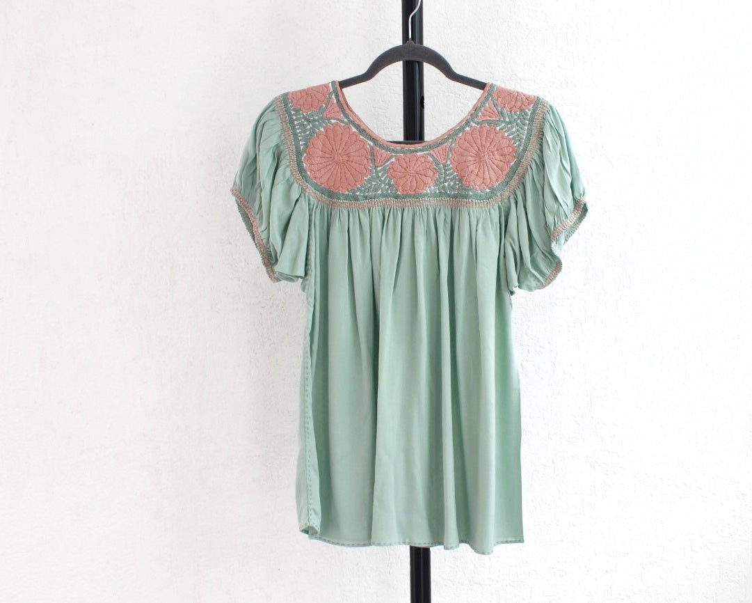 Blusa Aguacatenango Menta Rosa