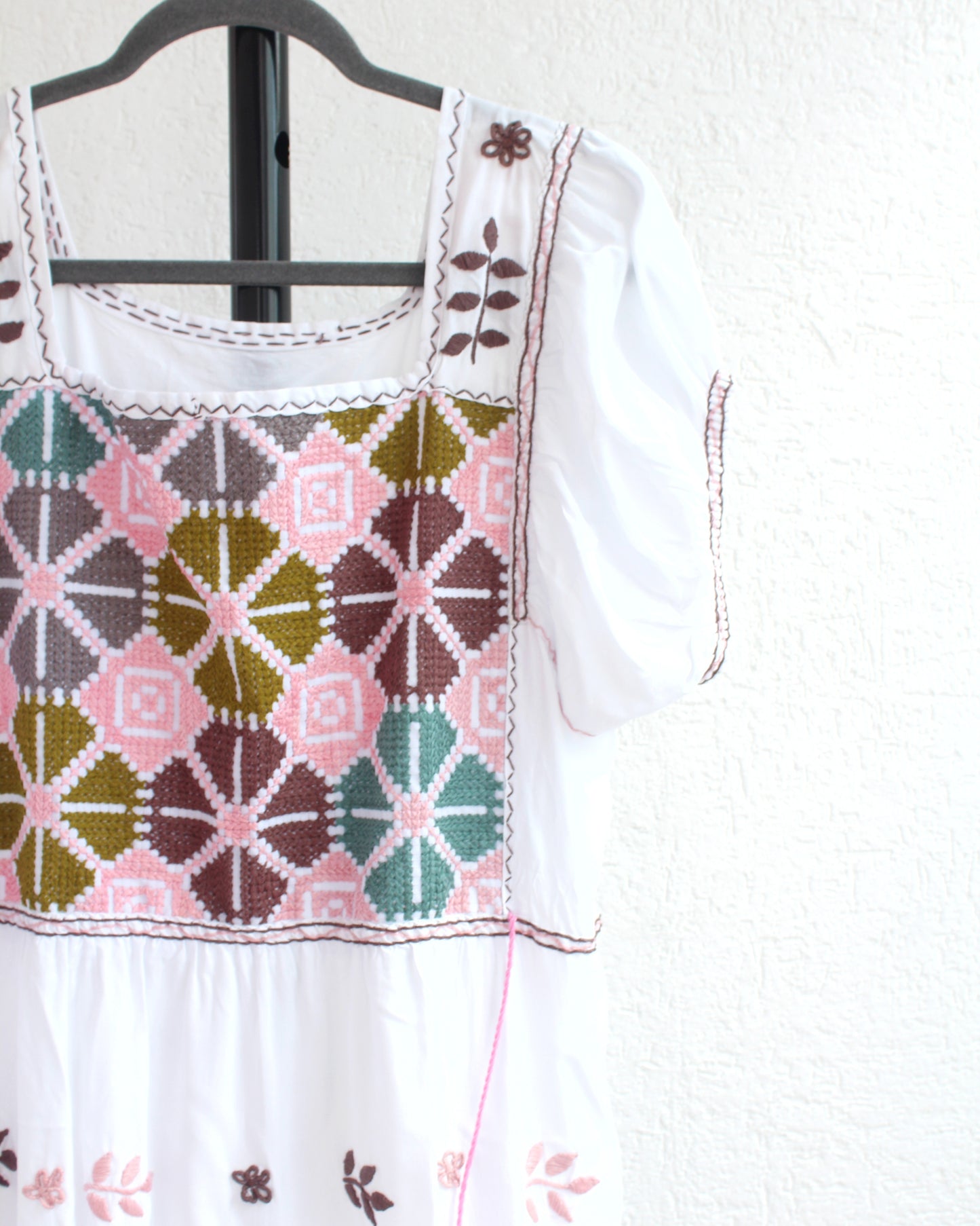 Vestido Maribel Flores Blanco Colores L / XL