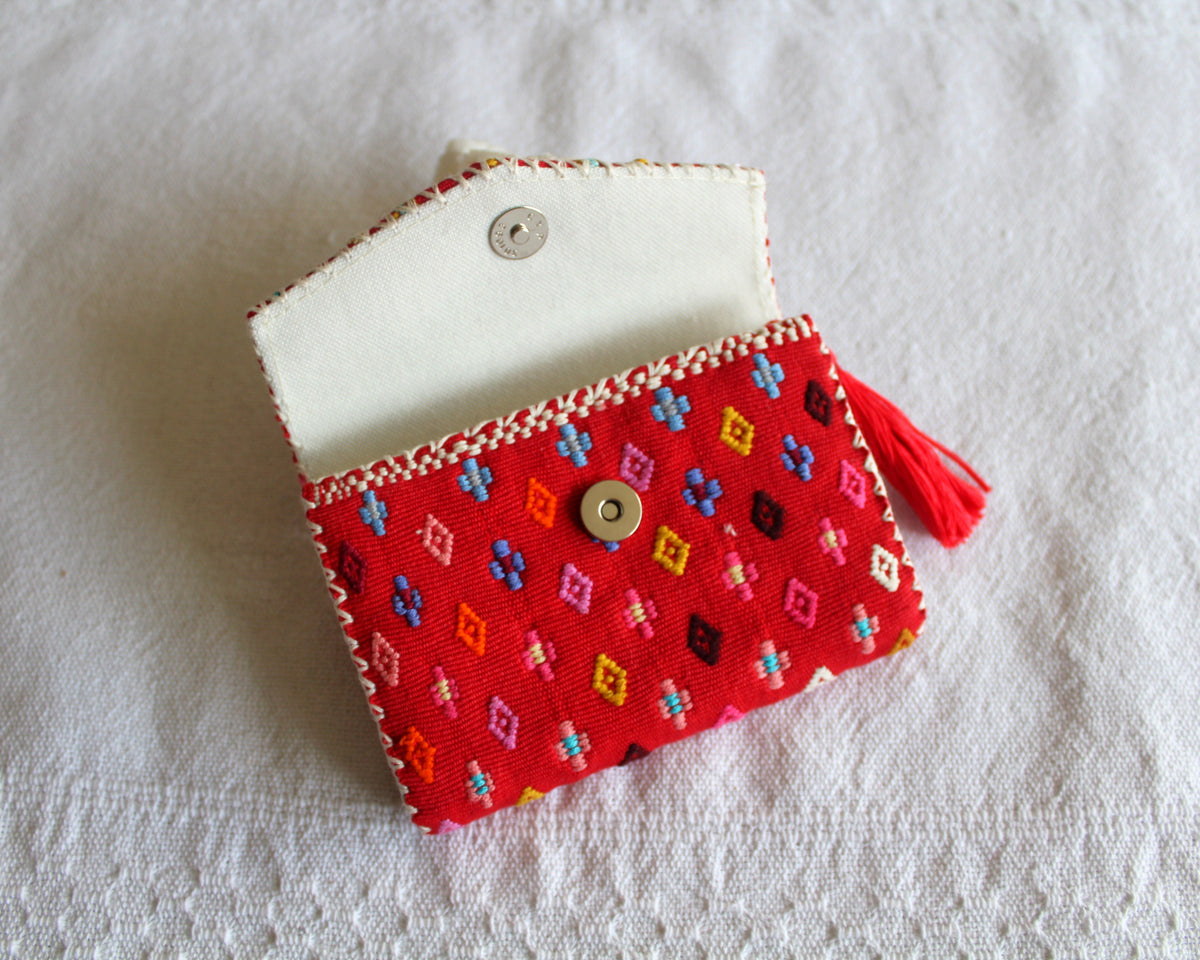 Cartera Semillas ojos y puntos ROJOS