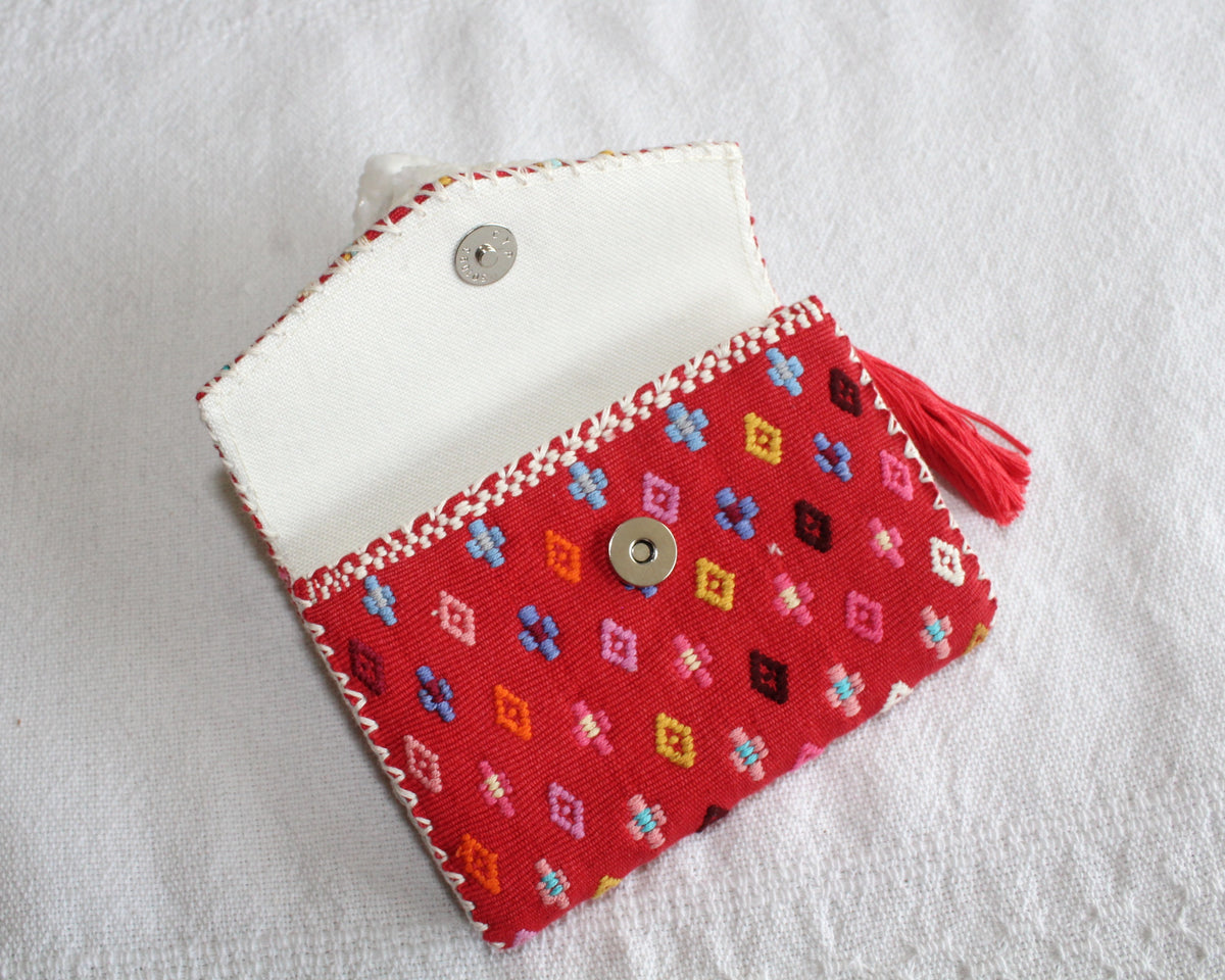 Cartera Semillas ojos y puntos ROJOS